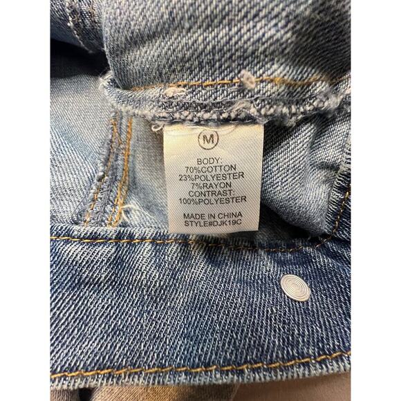 Cisono Denim Collection Jacket Medium Wash NWT Women’s M Removable Hood - Picture 4 of 9
